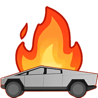 tesla Cybertruck on Fire